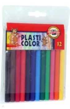 Набор пластиковых цветных карандашей 12 цветов