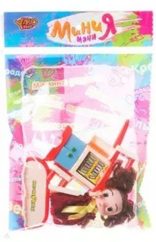 Набор пластмассовой мебели с куклой