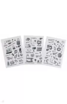 Набор прозрачных стикеров Карандашные зарисовки