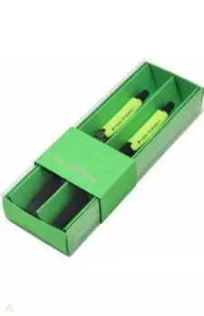 Набор шариковых автоматических ручек HappyClick. Avocado style. Rock star, синие, 2 штуки