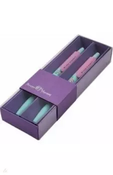 Набор шариковых автоматических ручек HappyClick. Ламы, синие, 2 штуки