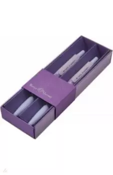 Набор шариковых автоматических ручек HappyClick. Ягодные тортики. Черника, синие, 2 штуки