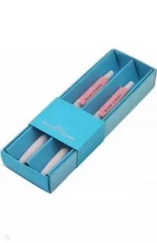 Набор шариковых автоматических ручек HappyClick. Ягодные тортики. Клубника, синие, 2 штуки