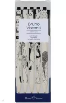 Набор шариковых ручек ArtClick. Mix Three, 0,5 мм., синий, 5 штук