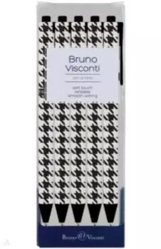 Набор шариковых ручек ArtClick. Модный паттерн, 0,5 мм., синий, 5 штук