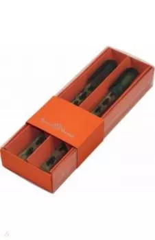 Набор шариковых ручек HappyWrite. Военный паттерн. Танки, синие, 2 штуки