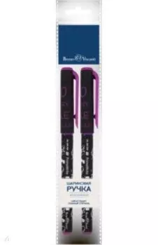 Набор шариковых ручек PrimeWrite. Скейтборд. Паттерн, 0.7 мм., синий, 2 штуки