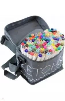 Набор скетч маркеров Sketch&Art, 120 цветов, двусторонние, в текстильной сумке