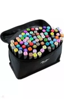 Набор скетчмаркеров, 80 цветов, двусторонние