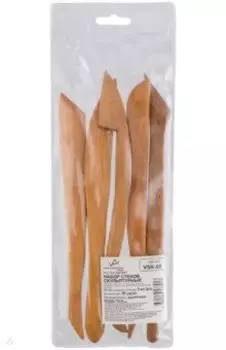 Набор стеков скульптурных, дерево, 5 шт