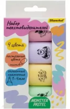 Набор текстовыделителей Monster Pastel, 4 цвета