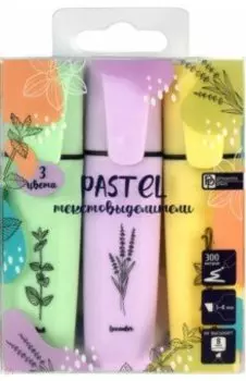 Набор текстовыделителей Пастель, 3 шт
