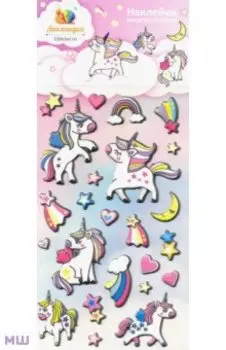 Набор зефирных наклеек "Единороги 1"