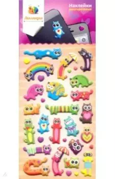Набор зефирных наклеек "Кошки 2"