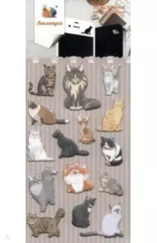 Набор зефирных наклеек Породы. Кошки