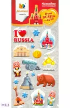 Набор зефирных наклеек "Россия 1"