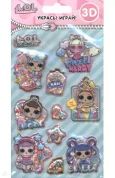 Наклейки объемные с конфетти Шейк Конфеты