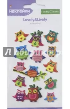 Наклейки объемные "ЗВЕРУШКИ" 6 видов (2-142/02)