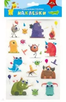 Наклейки с подвижными глазками Монстрики
