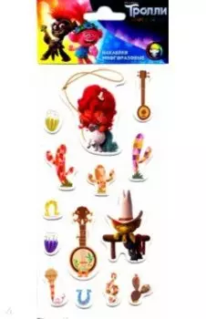 Наклейки зефирные Тролли. Дизайн 5