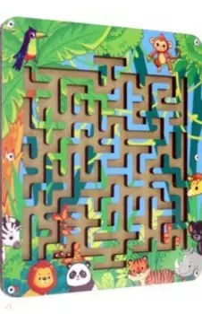 Настольная игра Лабиринт с шариками большой. Джунгли