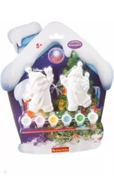 Новогодние украшения Снеговик и Дед Мороз