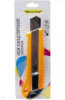 Нож канцелярский, ширина лезвия 18 мм., цвет корпуса в ассортименте (1399418)