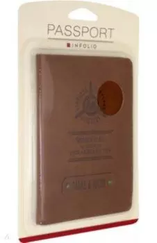 Обложка для паспорта "Airplane" (IPC051/brown)