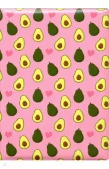 Обложка для паспорта "Авокадо" (розовый фон)