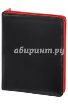 Органайзер на молнии. Черный-красный. 160 листов. А5+ (43146)