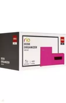 Органайзер настольный, 4 отделения "Deli Rio" розовый (Deli EZ25140)