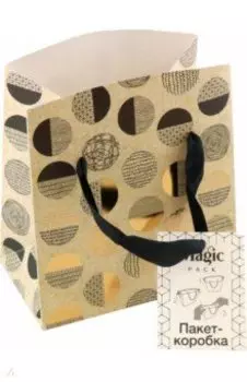 Пакет-коробка Золотые круги