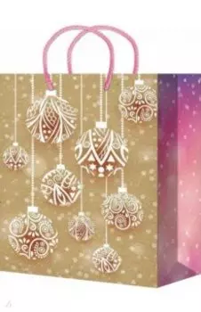 Пакет новогодний ламинированный, крафтовый