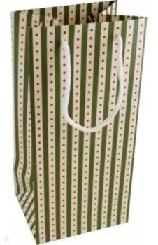 Пакет подарочный Christmas. Полоски, 15*32см