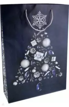 Пакет подарочный Елка из игрушек