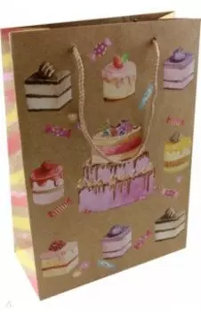 Пакет подарочный, крафт