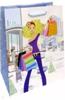 Пакет подарочный ламинированный M