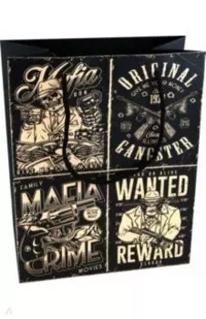 Пакет подарочный Мафия. Винтаж, M