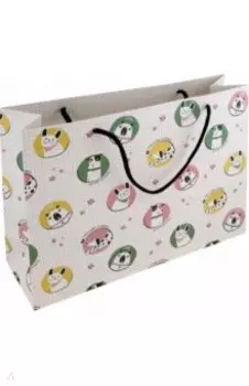 Пакет подарочный Pets, белый, 36*26см