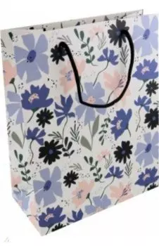 Пакет подарочный Sentiment, синие цветы