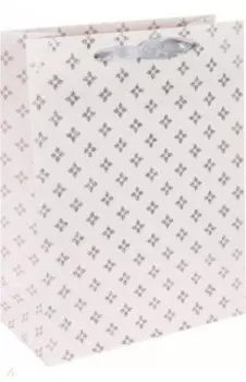 Пакет подарочный Серебряные ромбики