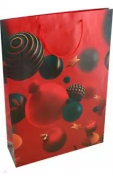 Пакет подарочный Шарики на красном