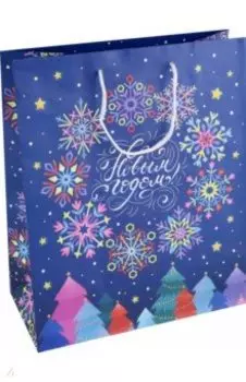 Пакет подарочный Снежинки