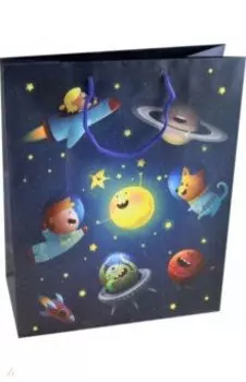 Пакет подарочный Веселый космос