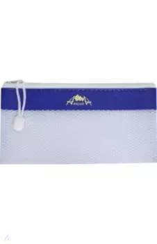 Папка 21,5х11,5 Голубая на молнии (С5291-01)