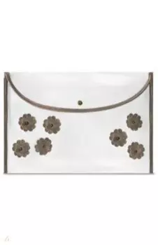 Папка для документов А4, "ГРАФИТОВЫЕ ЦВЕТЫ", прозрачная (49296)