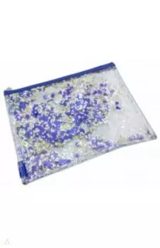 Папка для документов А4, пайетки,"СИНИЙ" (46449)