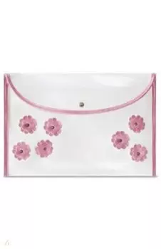 Папка для документов А4, "РОЗОВЫЕ ЦВЕТЫ", прозрачная (49295)