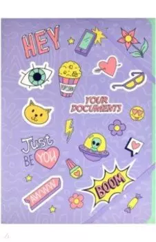 Папка для документов картонная Яркие стикеры, А4+