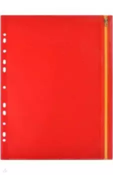 Папка для документов пластиковая, А4, 1 отделение, оранжевая (48205)